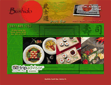 Tablet Screenshot of bushidosushi.com